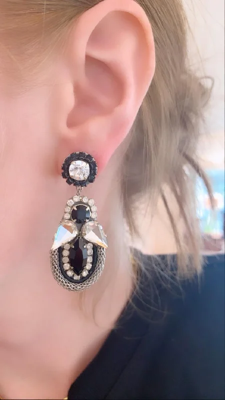 Black & Silver Kelly Earrings