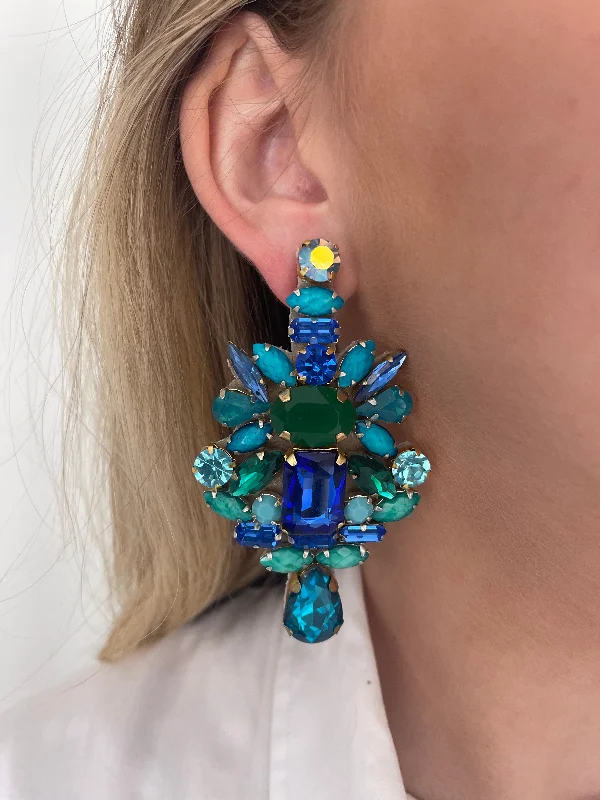 Blue & Green Delmar Earrings