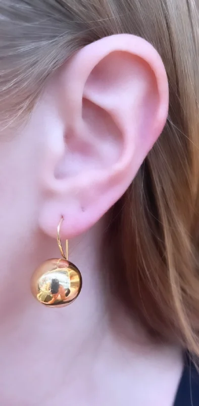 Golden Disco Ball Earrings