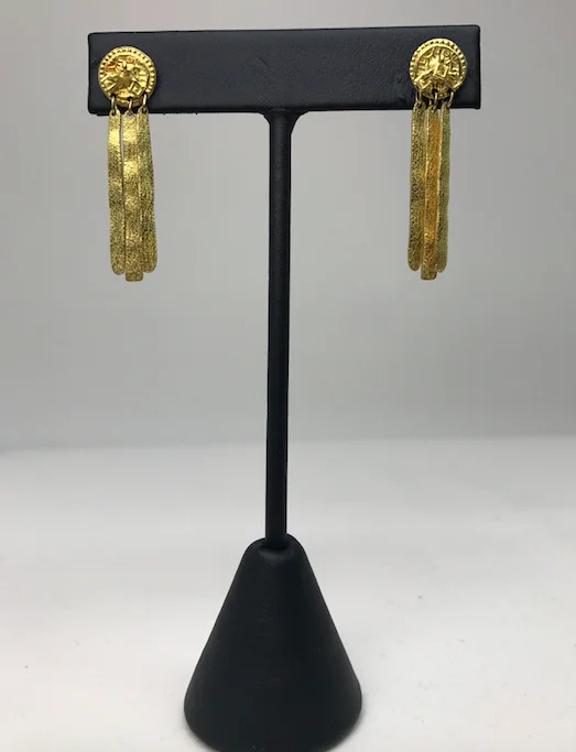 Hammered Vintage Gold Earrings