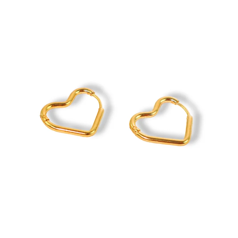 Heart Huggie Earrings