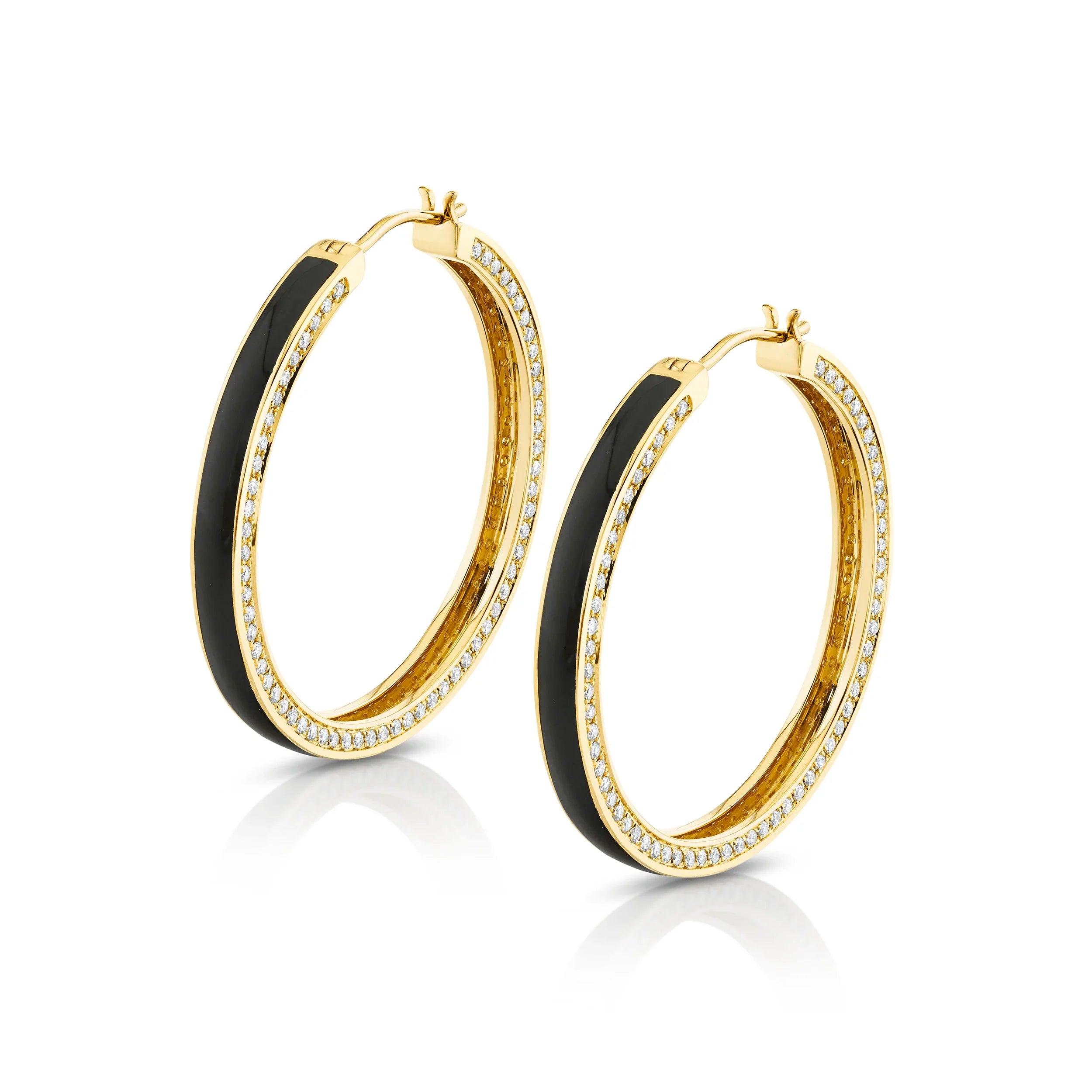 Chroma Pavé Edge Hoop Earrings ER481