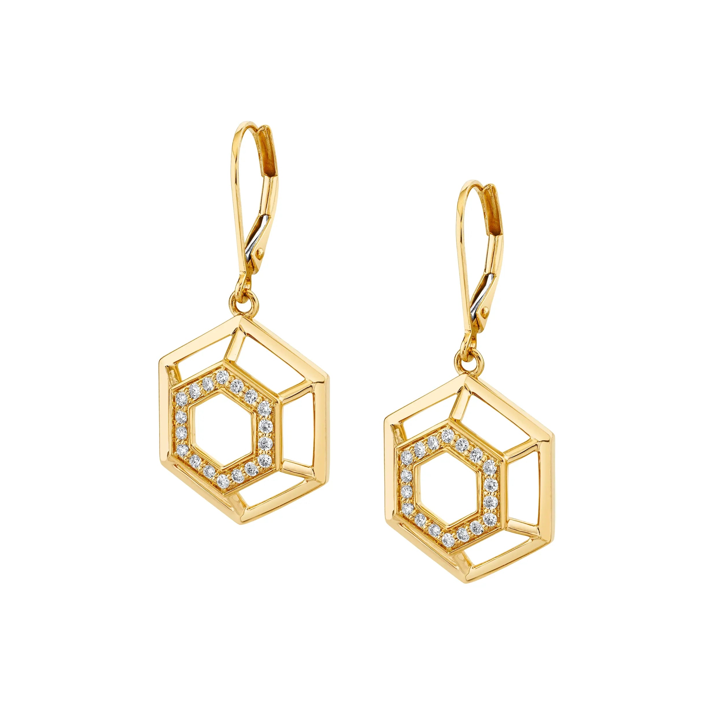 Hex Truss Dangle Earrings ER511