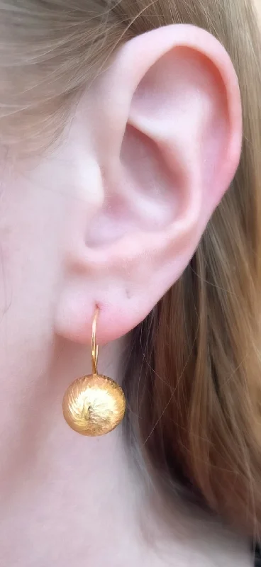 Mini Golden Disco Ball Earrings