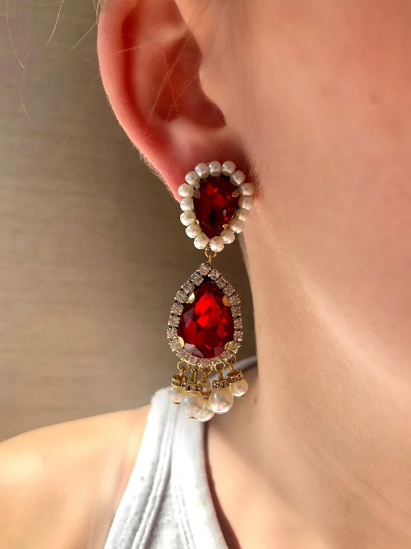 Red Sophia Earrings