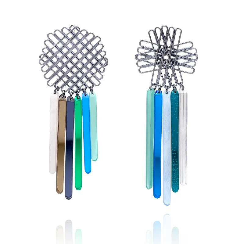 Asymmetrical Acrylic Earrings