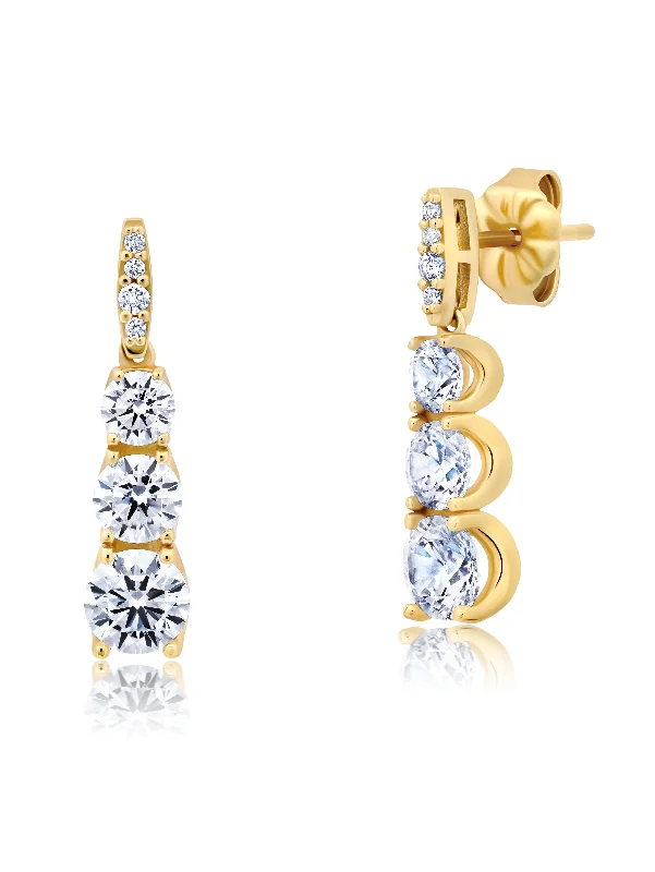 Brilliant Round Graduated With Pave Drop Earring Sale