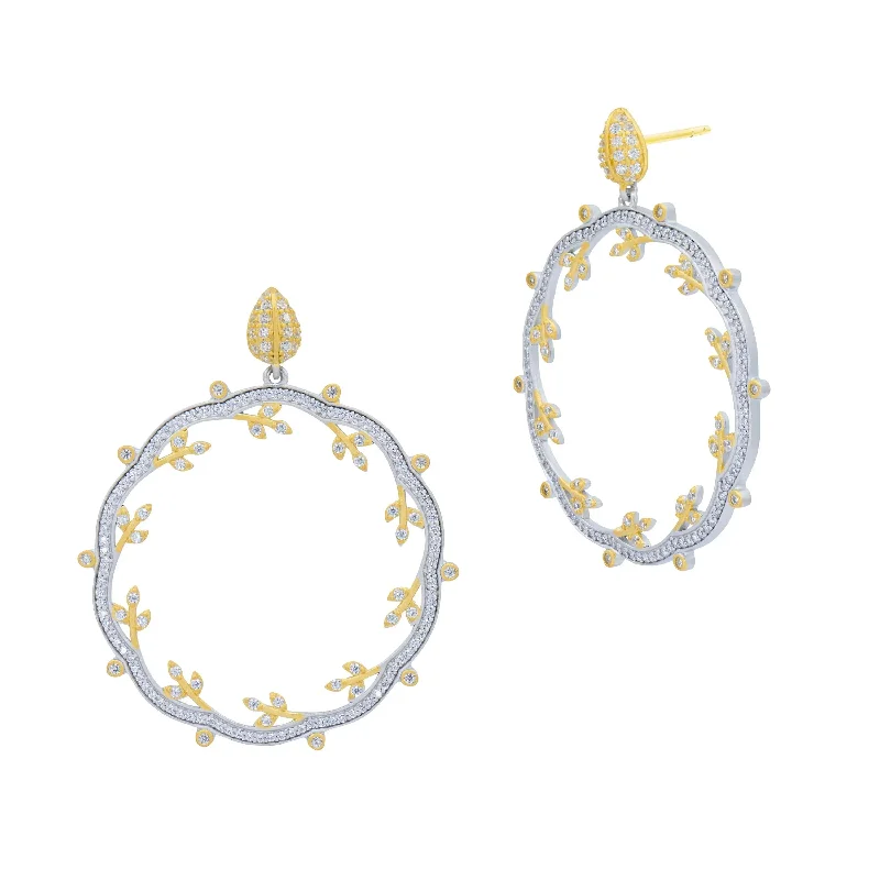 Brooklyn In Bloom Open Hoop Earrings