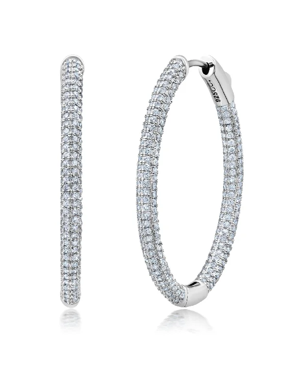 Chamonix Hoop Earrings in Platinum