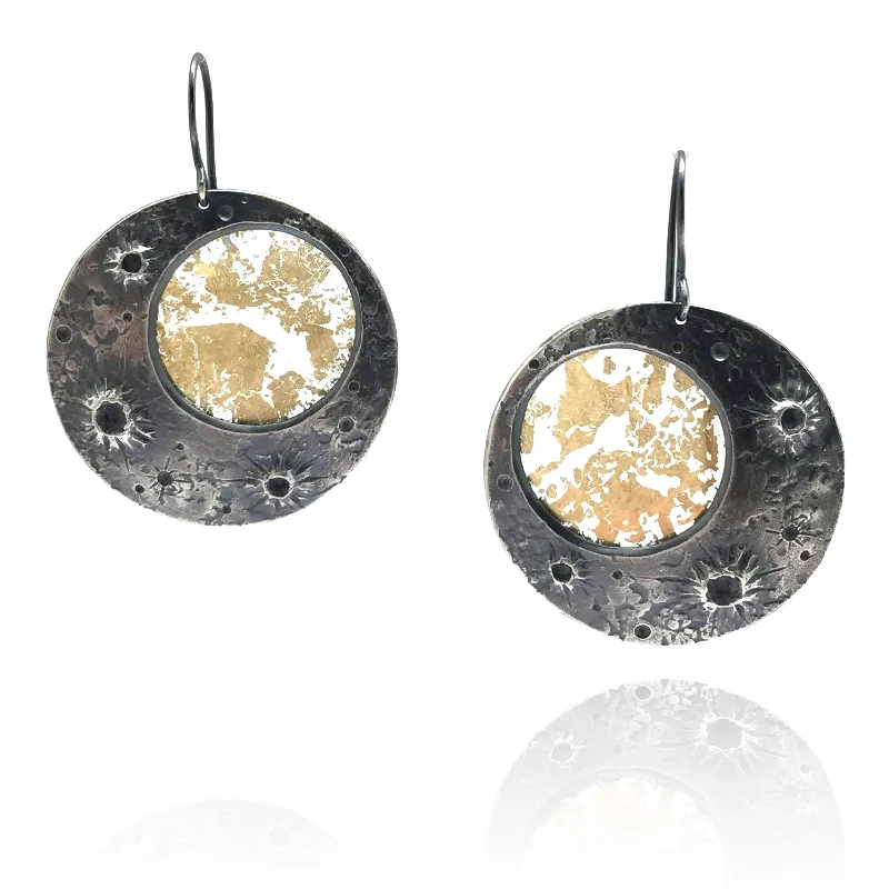 Golden Full Moon Earrings