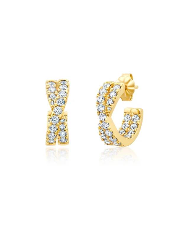 Grace Hoop Earrings in Gold