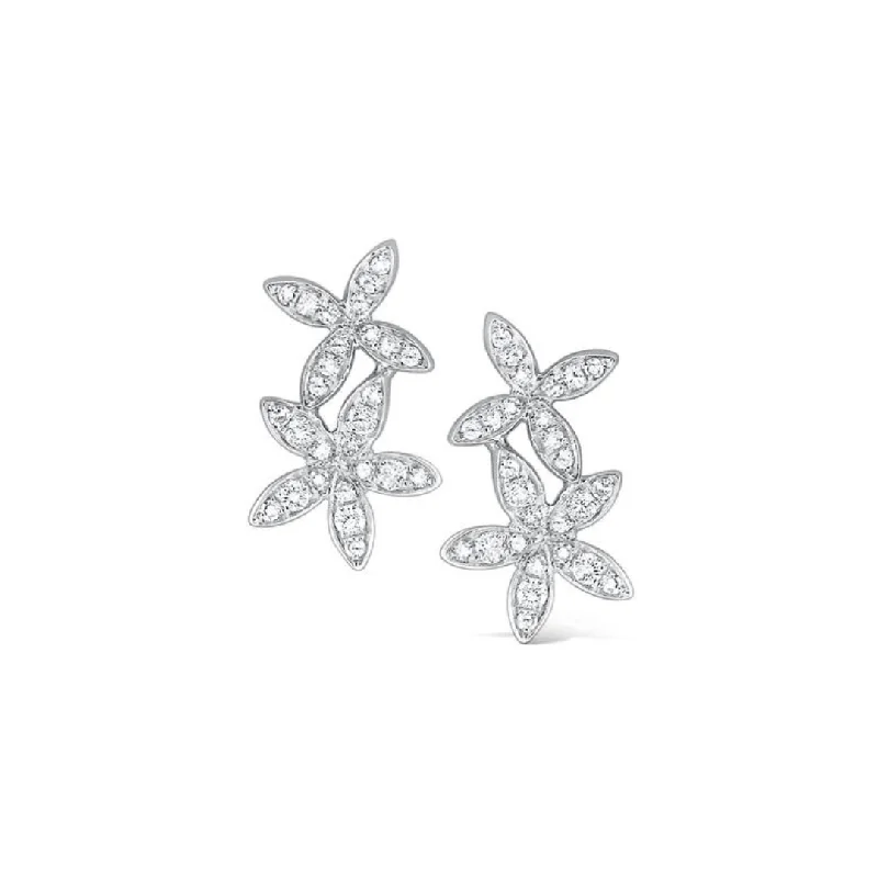 Diamond Flower Earrings