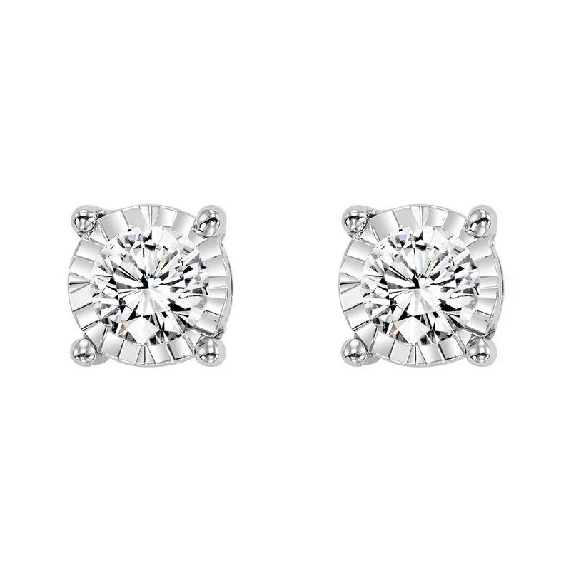 Diamond Solitaire Earrings