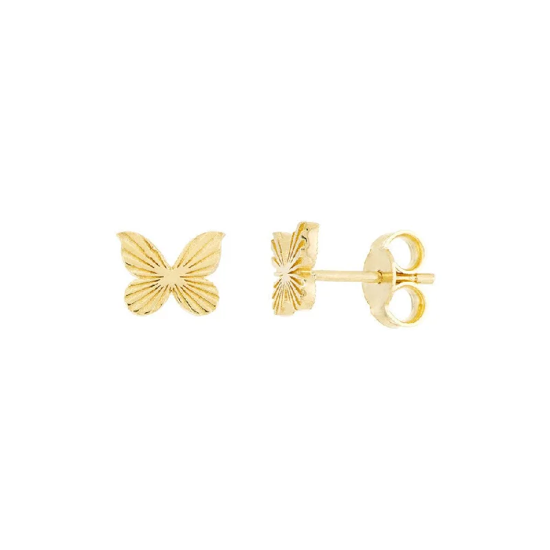 Fluted Butterfly Studs