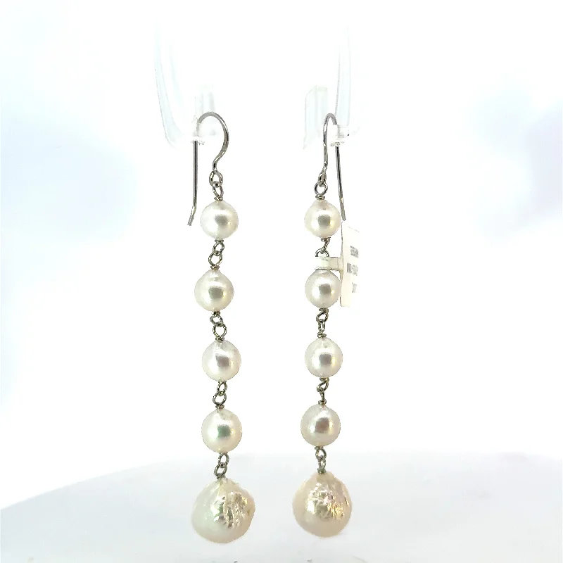 Freshwater Pearl Long Earrings