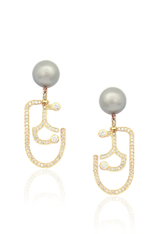 Gold and Pearl Earrings