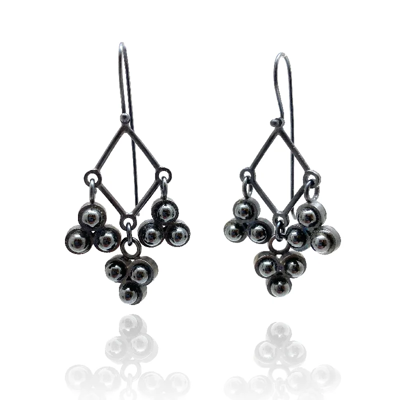 Hematite Chandelier Earrings