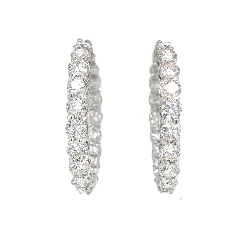 Inside Out Diamond Hoop Earrings, 8.0 ctw