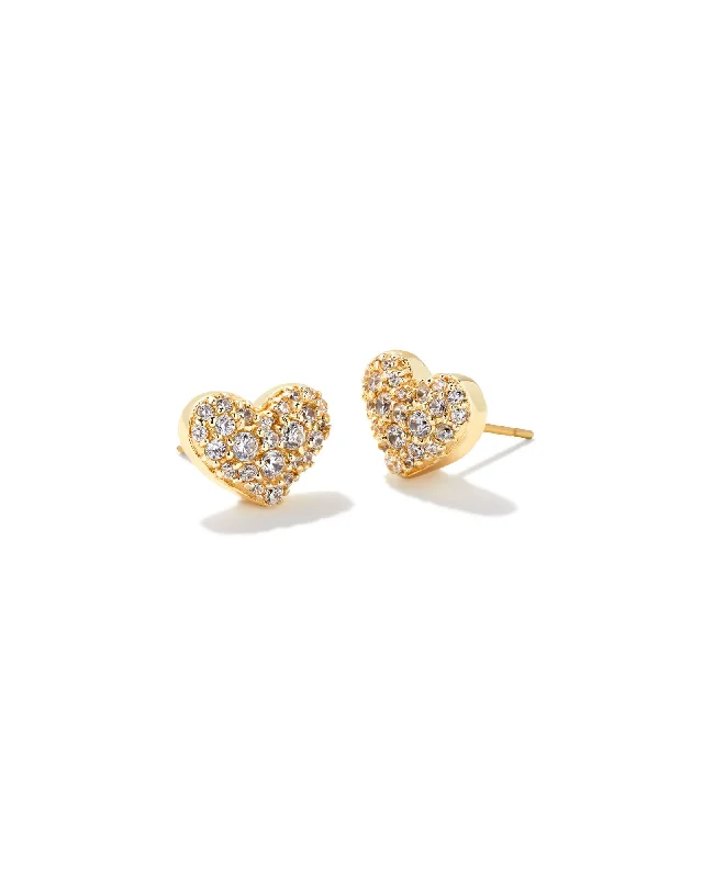 • Kendra Scott "Ari" Gold Tone Heart Studs