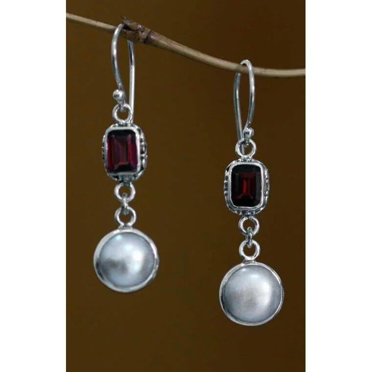 NOVICA Handmade Sterling Silver 'Pure Passion' Pearl Earrings (9 mm) (Indonesia)