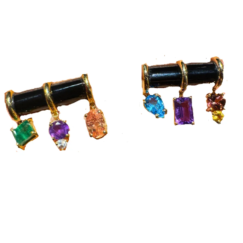 Onyx Multi Stone Earrings