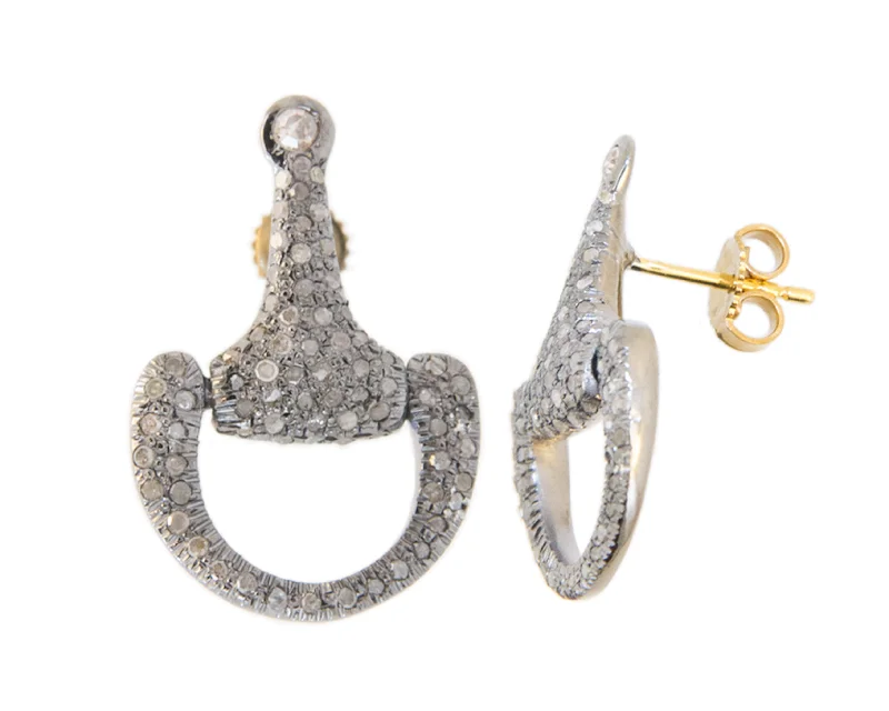 Small Equestrian Bit Earrings | Pavé