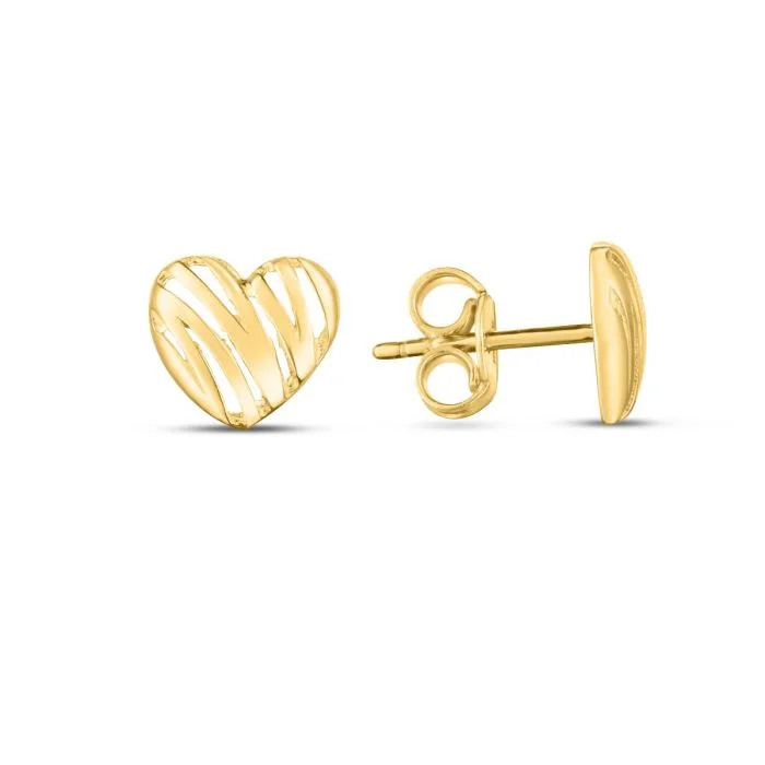 Scribble Heart Stud Earrings