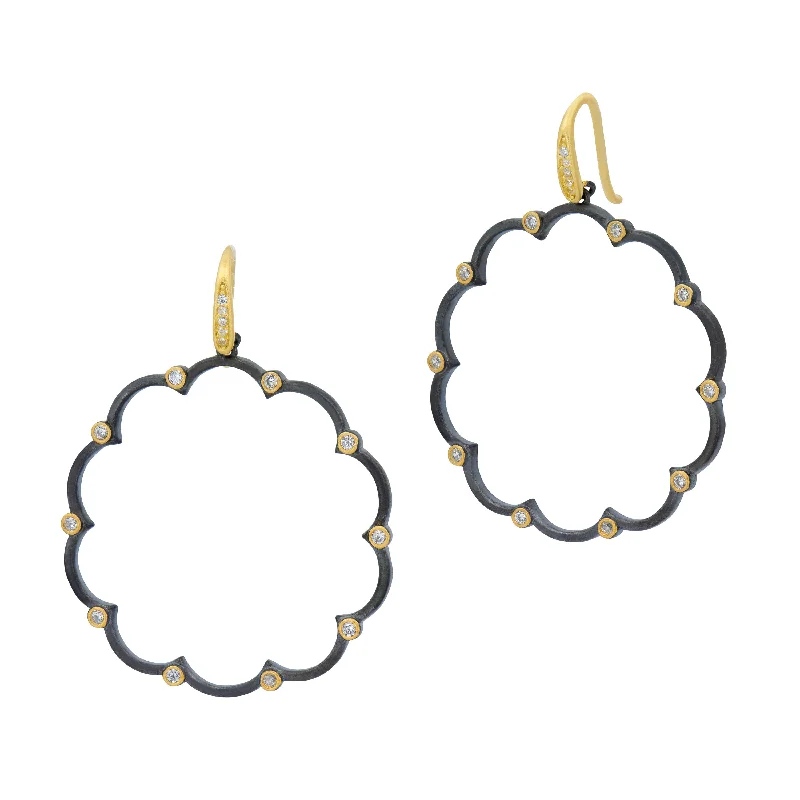 Signature Brooklyn in Bloom Open Hoop Earrings