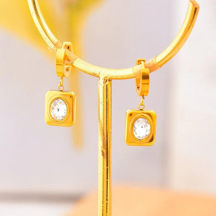 White Diamond Earrings