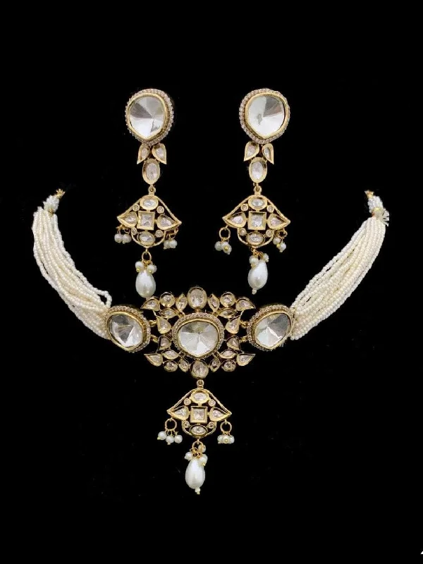 Multi String Drop Kundan Necklace