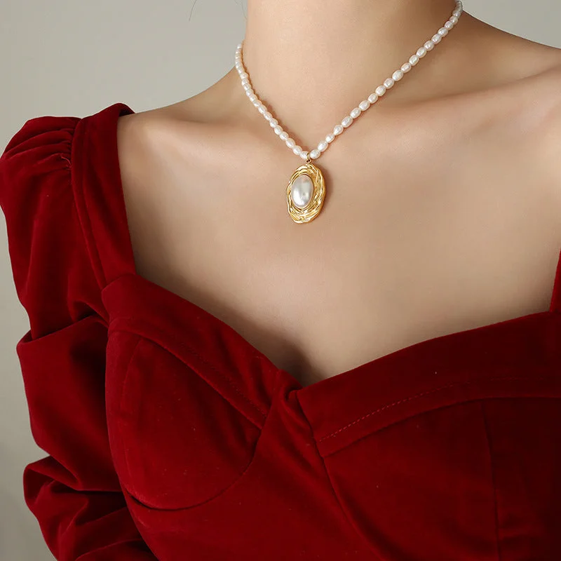 P1270-Gold Necklace-35+7cm