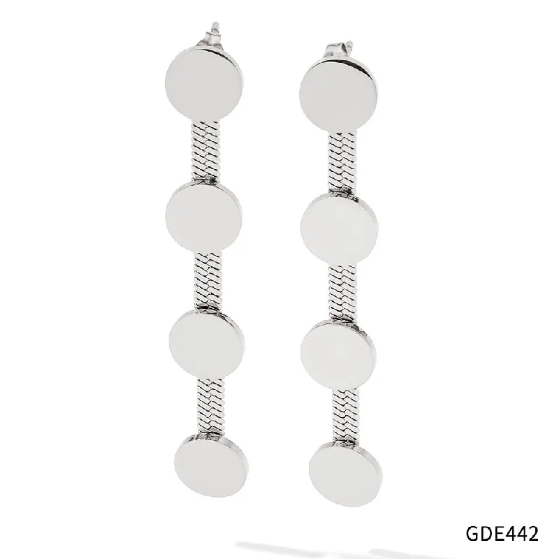 Gde442 Steel Earrings