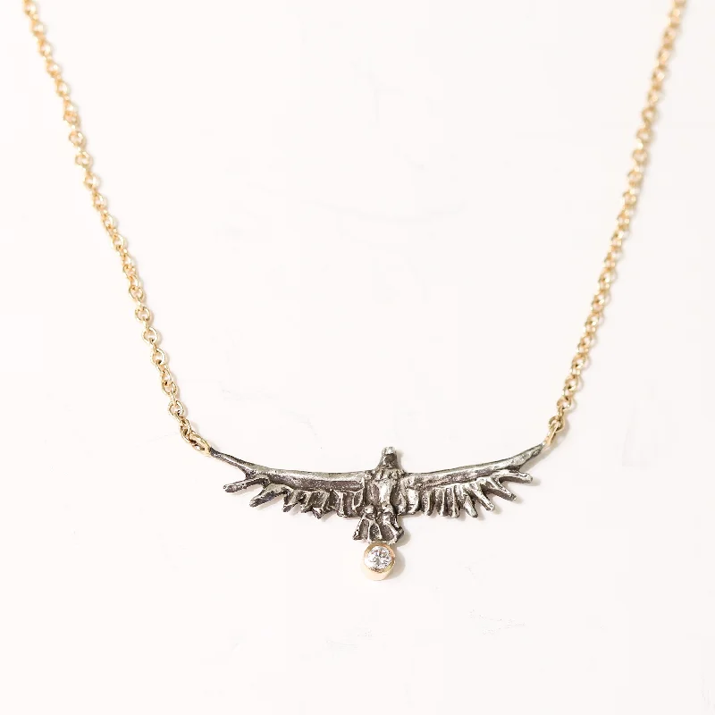 Two-Tone Soaring Eagle Necklace